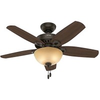 Hunter Fan Company 52218 Traditional Builder Small Room New Bronze Ceiling Fan with Light  42" - B01CDGCAME